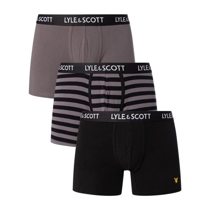 Lyle & Scott Pour des hommes Lot de 3 boxers Ethan, Multicolore ...