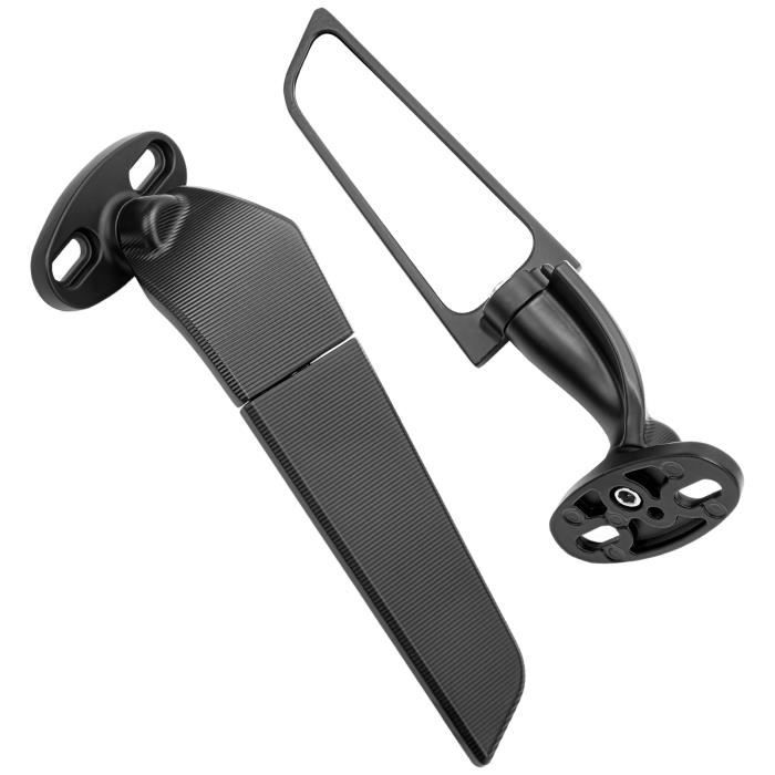 Lot De 2 Rétroviseurs Ronds Plaqués Argent Avec Filetage De 8 Mm Pour