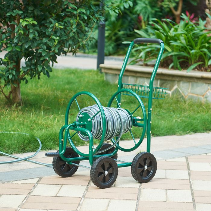 Protec - Enrouleur de Tuyau 3/4 pouce pour tuyau jusqu'&agrave; 70 m 73 x 44 x 92 cm vert [pro.tec]