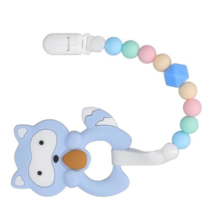 SALALIS jouet de dentition mignon pour bébé Jouet de dentition pour bébé en  Silicone de qualité alimentaire jeux poupon Bleu