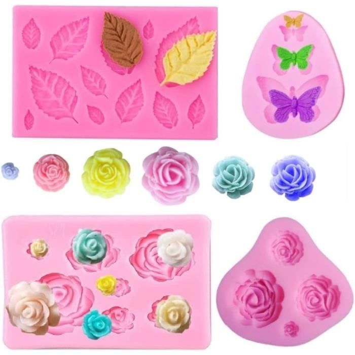 Moule Silicone Fleur Patisserie Moule En Silicone Fleur De Camélia MYPRACS - Pour Chocolat, Fondant, Bonbons, Résine, Dimensions 19.6x12.3cm