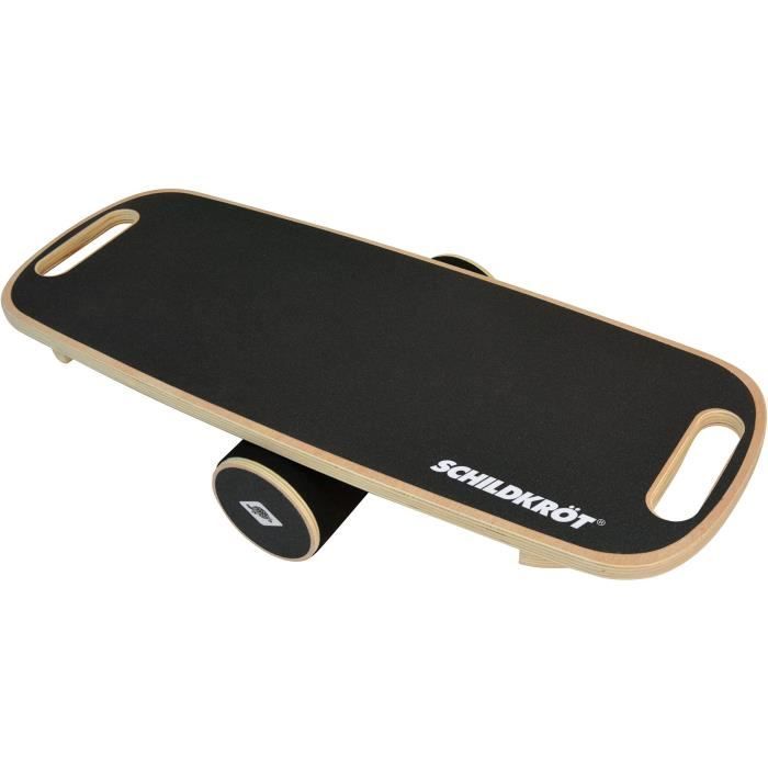 Planche d'équilibre Fitness SCHILDKRÖT Antidérapant Diamètre 11 cm 73 5 x 28 cm WOODEN BALANCE BOARD