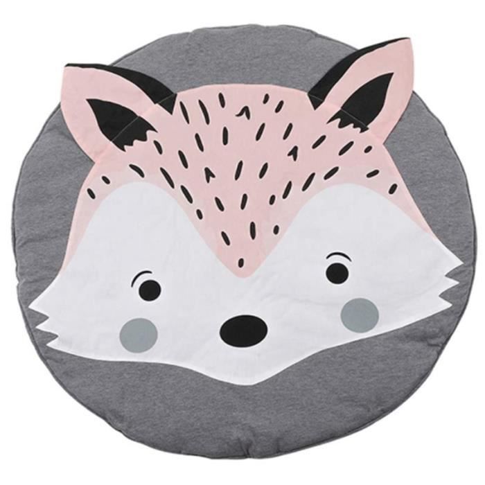 Le Tapis Rond Papillon Elan Elephant Renard Tapis Coton Pour Bebe Tapis De Jeu De Sol Decoration De Chambre D Enfants Cdiscount Maison