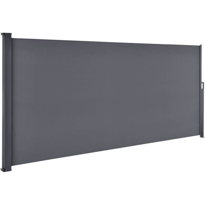 Stores latéral paravent extérieur brise vue pour terrasse - Armature blanc - Gris anthracite| Côté Store