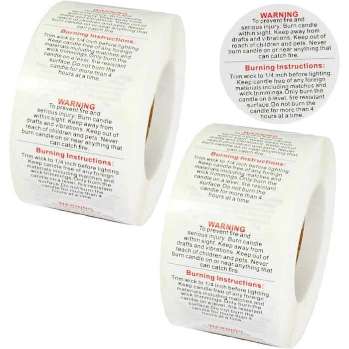 Étiquettes GENERIQUE Rouleaux Bobine 100 étiquettes Pour L'avertissement De Risque électrique