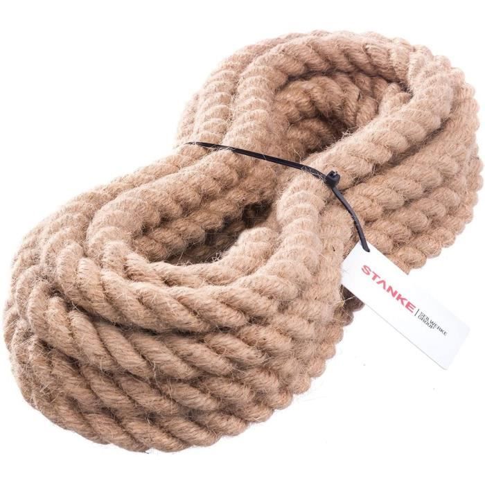 Corde De Jute Naturelle 6mm X 5m - Pour Décoration, Gréement Ou Artisanat
