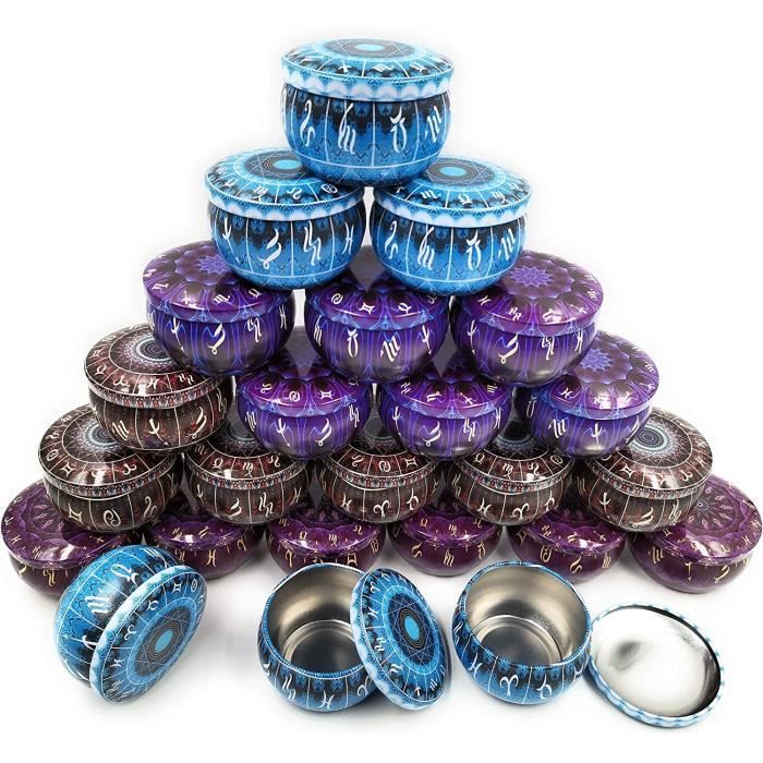 LIFKOME Pot à Bougie Vide En Verre Avec Couvercle Pour La