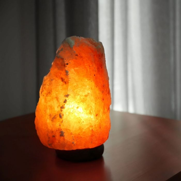 Lampe de sel dHimalaya - ZENLIGHT - 4–6 kg - Cristal de sel sculpté à la main - Câble et ampoule fournis - 23–29 cm