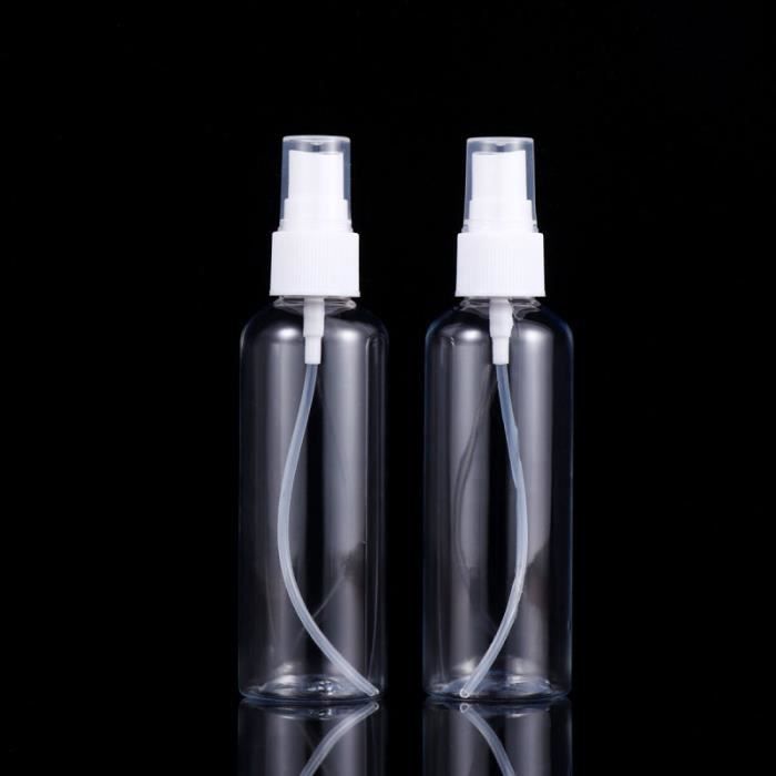 3 Bouteilles Spray Verre Ambré 60ml - Vaporisateur Brume Fine - Huiles Essentielles - Voyage