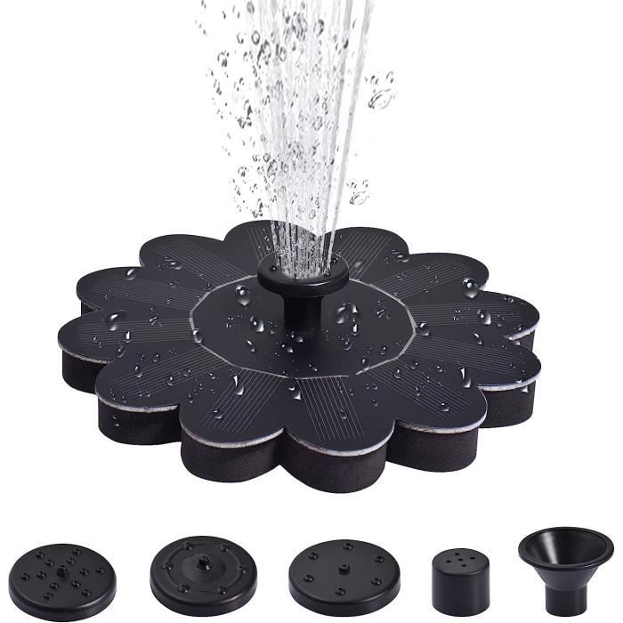 Fontaine Solaire Flottante En Forme De Nénuphar - Pour Bassin, Bain D'oiseaux - Pompe Solaire 180 L/h