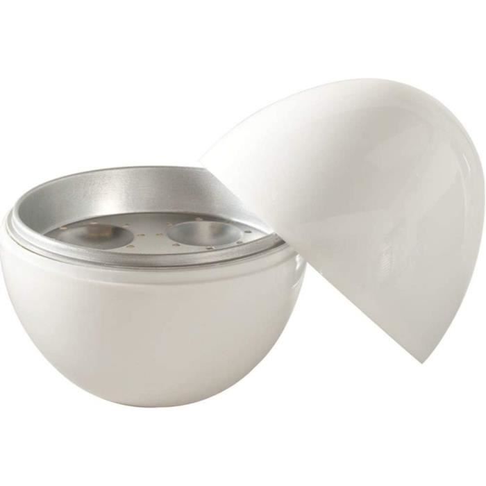 1 Pièce Cuiseur À Oeufs Double Tasse, Cuiseur À Oeufs Micro-Ondes, Cuiseur À Œufs Pour Micro