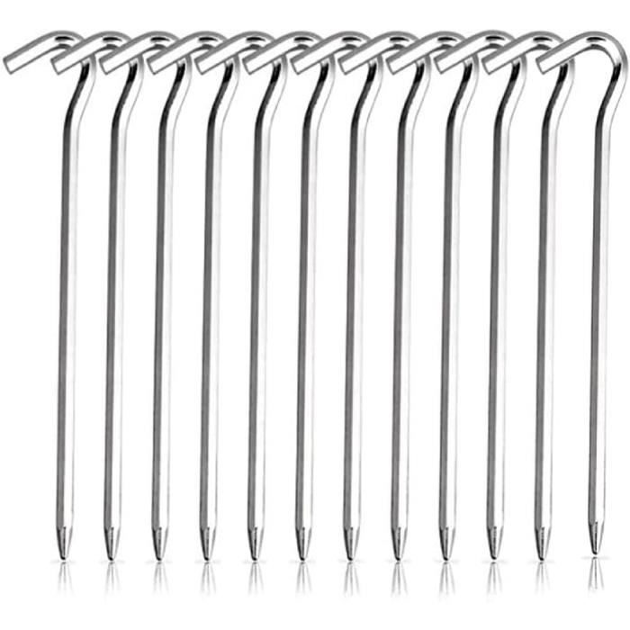 Lot De 8 Piquets De Tente Acier 8 Pouces - Camping Heavy Duty