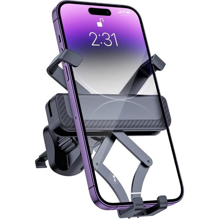 Support Téléphone Voiture Grille D'aération - 360° Réglable, Compatible Smartphones - Modèle X06 S6 - 5