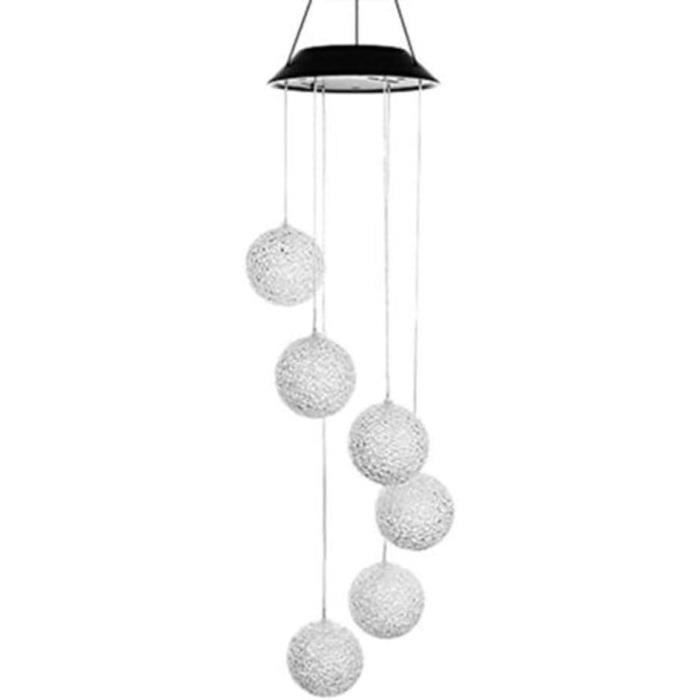 Carillon à Vent Solaire Changeant De Couleur Waterproof Solar Windchime