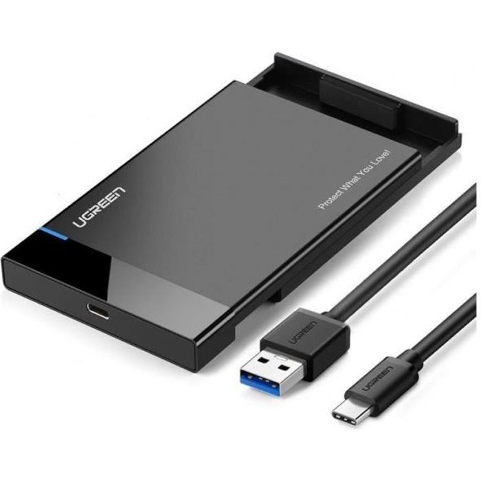 SATA III 6Gb//s USB 3.1 Gen 1 Transparent ORICO USB Type C Bo/îtier Externe pour Disque Dur 2,5 sans Outil UASP Haute Vitesse pour HDD et SSD DE 2,5 Pouces et 7//9,5 mm