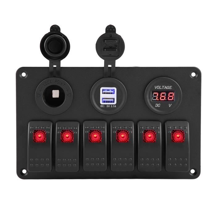 Ywei 12-24V LED Panneau d'Interrupteur à Bascule Pour Voiture Autobus Bateaux Marine Yacht VERT Ywei 12-24V LED Panneau d'Interrupteur à Bascule Pour Voiture Autobus Bateaux Marine Yacht VERT