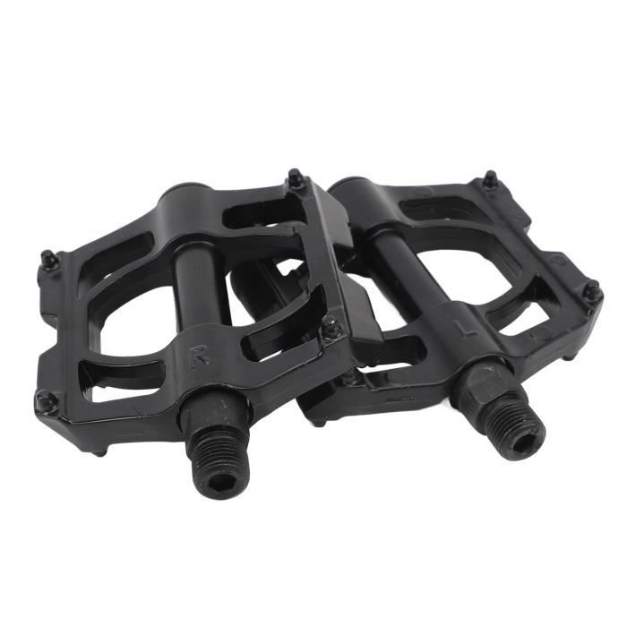 Pédale Plate Vtt Pedale Velo Route 2 Pédales VTT En Aluminium - Antidérapantes Réflecteurs - Pour VTT, BMX, Vélos De Ville - Argent Pédale Vtt Pedale Fixie