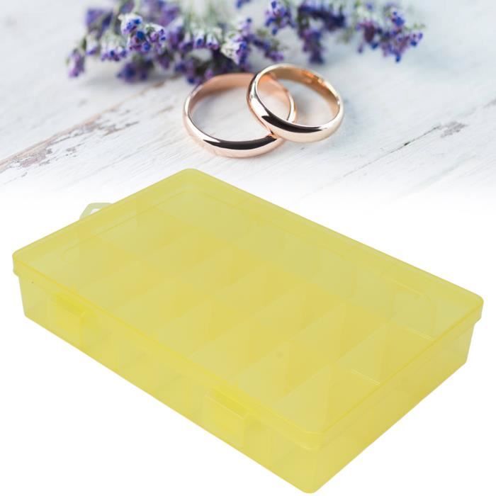 Lot De 4 Boîtes De Rangement Plastique 28 Compartiments - Organiseur Pour Perles, Vis, Bijoux, Peinture Diamant - Avec Pince Et Crochets Adhésifs