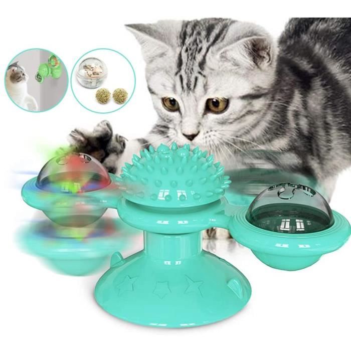 Moulin A Vent Chat Jouet Tourne Disque Drole Chat Jouet Interactif Pour Animaux De Compagnie Drole Chaton Bleu Cdiscount Animalerie
