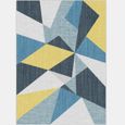 160*230cm Tapis géométrique rectangulaire de salon nordique polyester multicolore-OUII-1