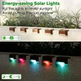 Leytn® 8Pcs Lampe solaire extérieur Lampe de pont Lampe de jardin solaire avec lumière colorée pour Clôture Escalier Jardin Marche -1