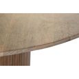 Table à manger, table repas ronde en bois massif coloris naturel - Diamètre 120 x Hauteur 76 cm-1