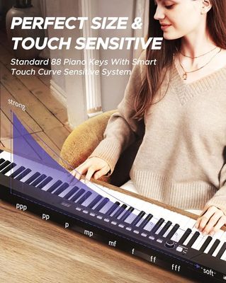 Piano Numérique CAHAYA 88 Touches Électrique Pleine Taille