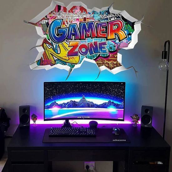 Sticker Porte Garçon Gamer Zone Prénom - Sticker Personnalisé Prénom Console de Jeu Sticker Porte Garçon Gamer Zone Prénom - Sticker Personnalisé Prénom Console de Jeu