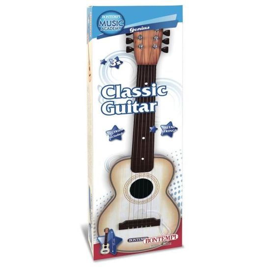 Bontempi guitare en bois à 6 cordes pour enfants rose 55 cm BONTEMPI Pas  Cher 
