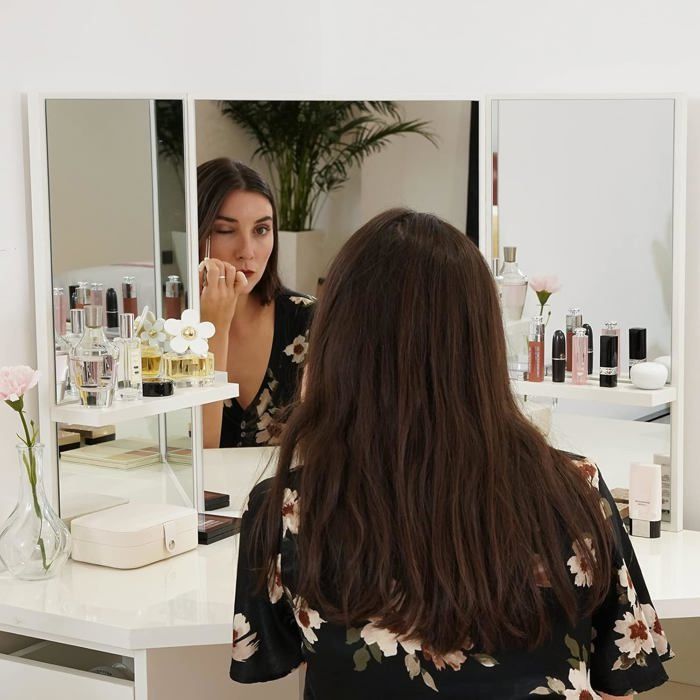 Coiffeuse blanche d angle au meilleur prix | Leroy Merlin