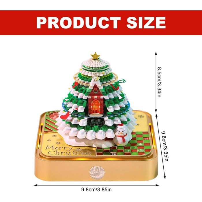 Calendrier 3D 2025 Château Magique Avec Lumières LED - Bloc Notes