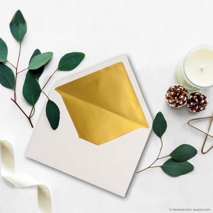 FarbenFroh by Gustav Neuser Lot de 75 enveloppes blanches avec