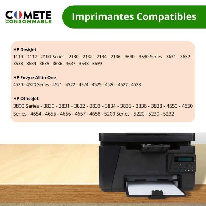 Cartouches Compatibles 302 XL Pour HP OfficeJet 3835, 4650, Etc. - Pack Noir + Couleurs, Neuf