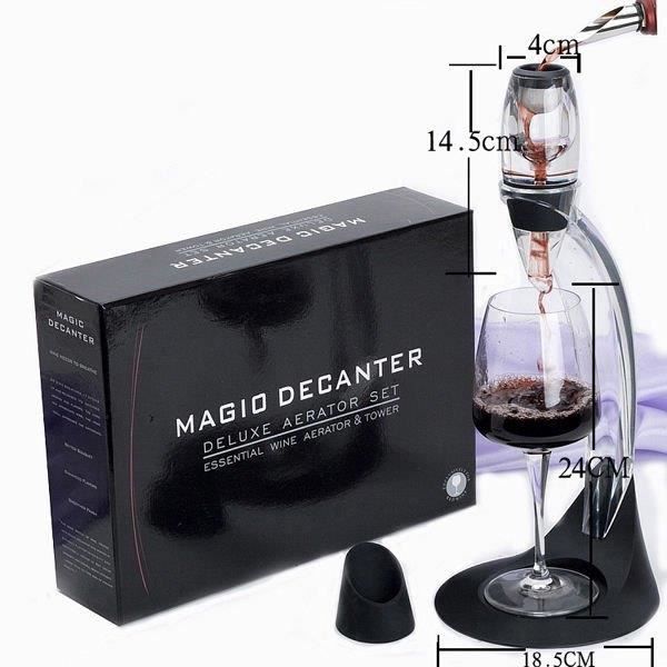 Kit Décanteur Aérateur à Vin FLOUREON – Noir Transparent – Améliore Arômes