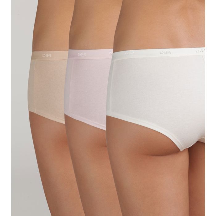 Lot 3 Boxers Femme Les Pockets Coton Dim – Couleurs Et Motifs Assortis Confort Extensible