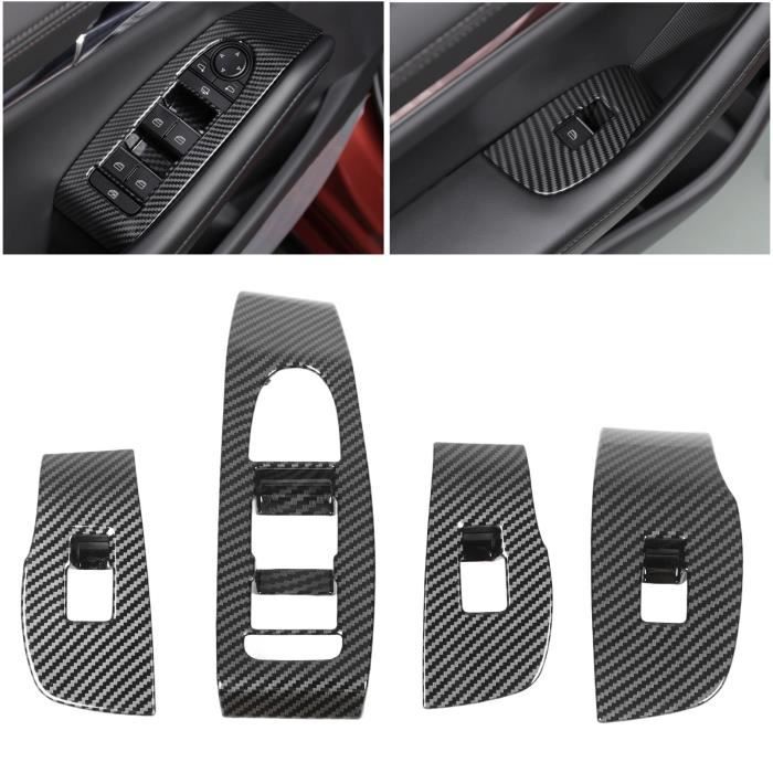 Huamengyuan Cache Interrupteur De Phare En Alliage D'aluminium - Compatible Smart 451 - Couleur Or - Fixation Adhésive - Décoration Intérieure Auto