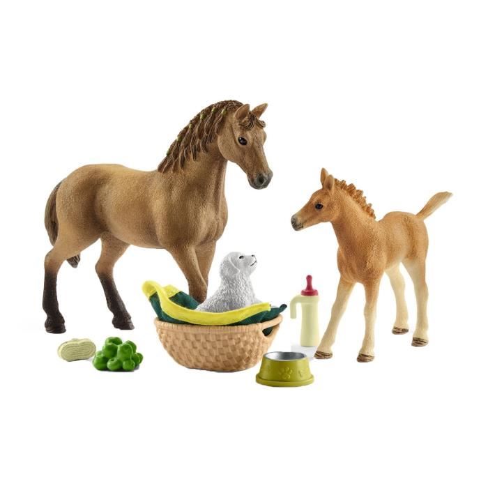 Figurine SCHLEICH Les soins pour b b animaux d Horse Club Sarah