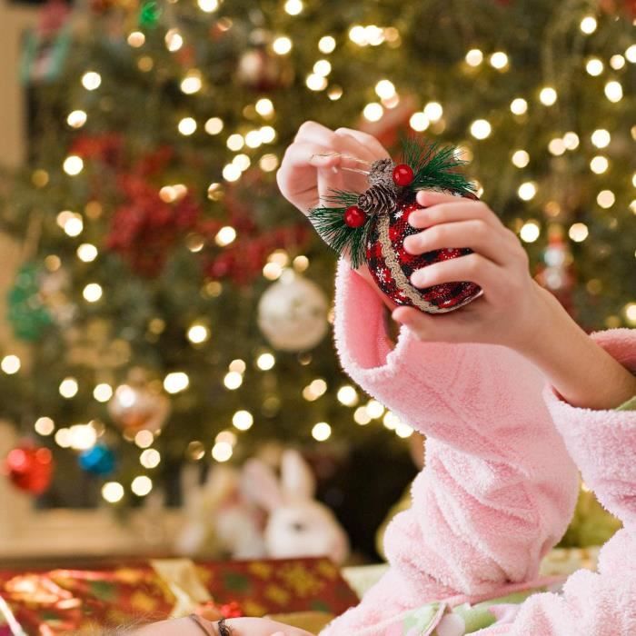 Jupe De Sapin Noël 122 Cm - Cache Pied En Plaid Rouge & Noir | Décoration Festive Pour Vacances