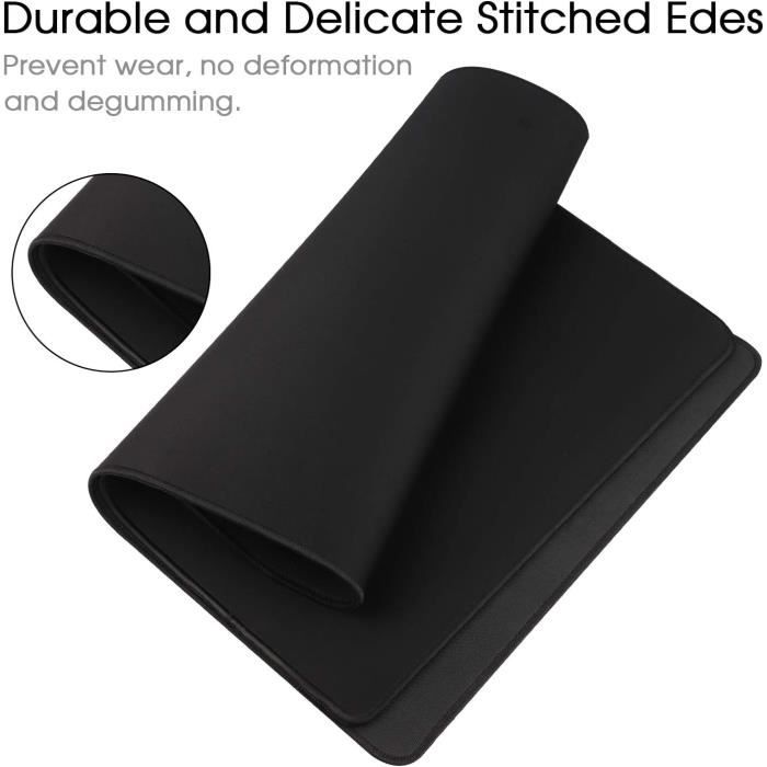 Tapis De Souris Gaming HIHUHEN XXL 600x300mm - Grand Tapis Avec Base Anti-Glissant Pour Gamer, Bureau Et Maison (Noir)