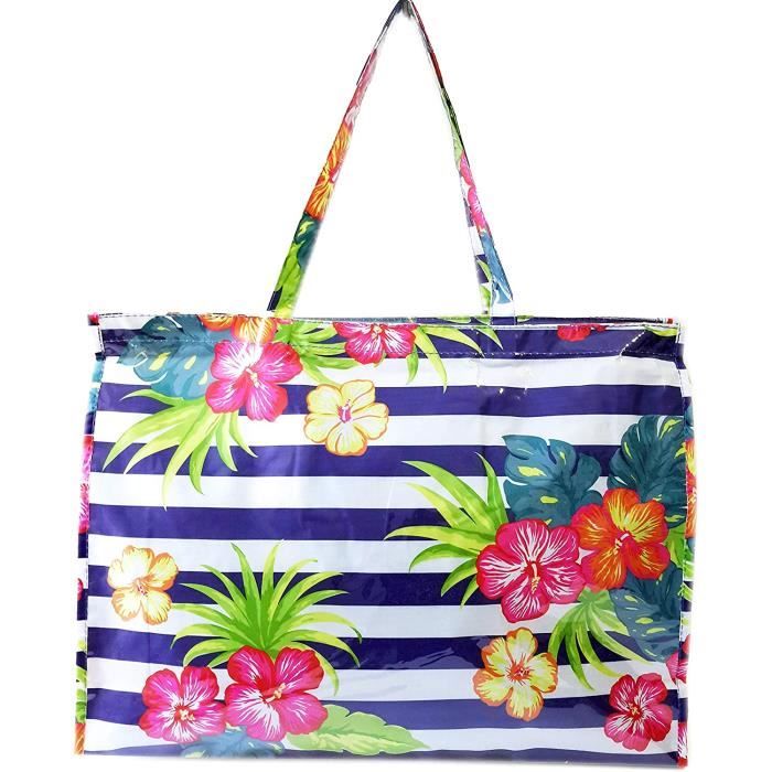 Sac de Plage Grande Taille Femme Sac en Plastique Imperm able L
