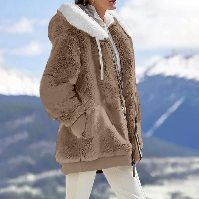 Veste en peluche avec capuche online