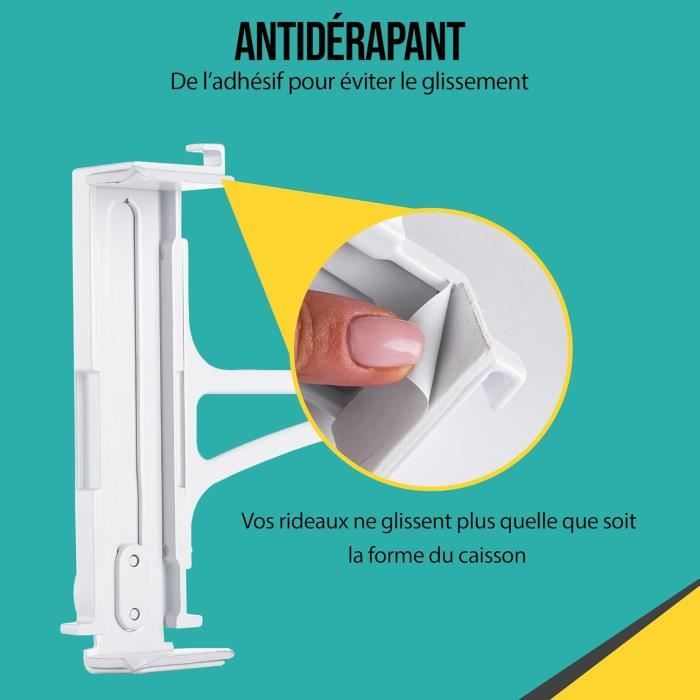 Lot De 8 Supports De Tringles à Rideaux Autocollants Faciles à