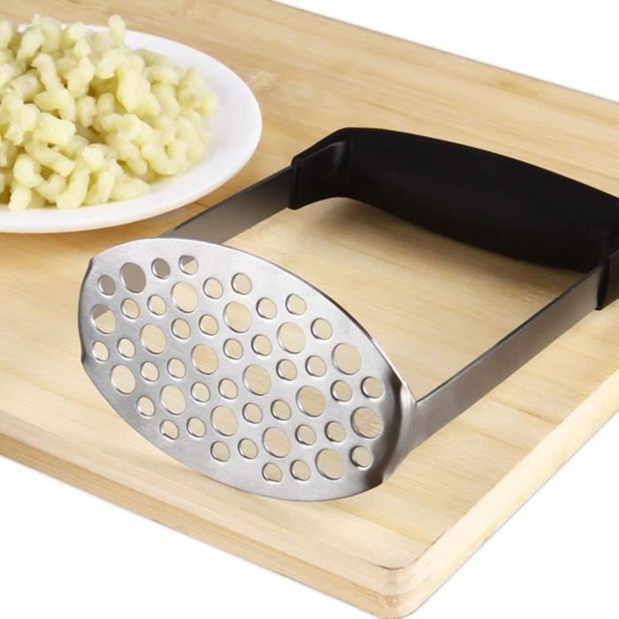 Presse-purée En Inox Avec éplucheur Et Brosse - Passe Lave-vaisselle, Capacité 15 Onces (env. 430 G) - 8