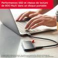 SanDisk 2 To Disque SSD portable allant jusqu'à 800 Mo/s en vitesse de lecture SDSSDE30-2T00-G26-3