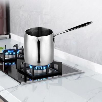 Lazycloud Eau à beurre et café en acier inoxydable, café turc, mini creuset  et lait avec bec verseur (350 ml) : : Cuisine et Maison