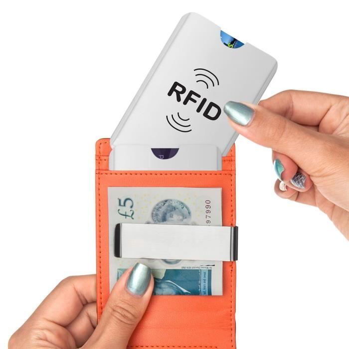Porte-cartes de crédit sécurisé rfid en plastique