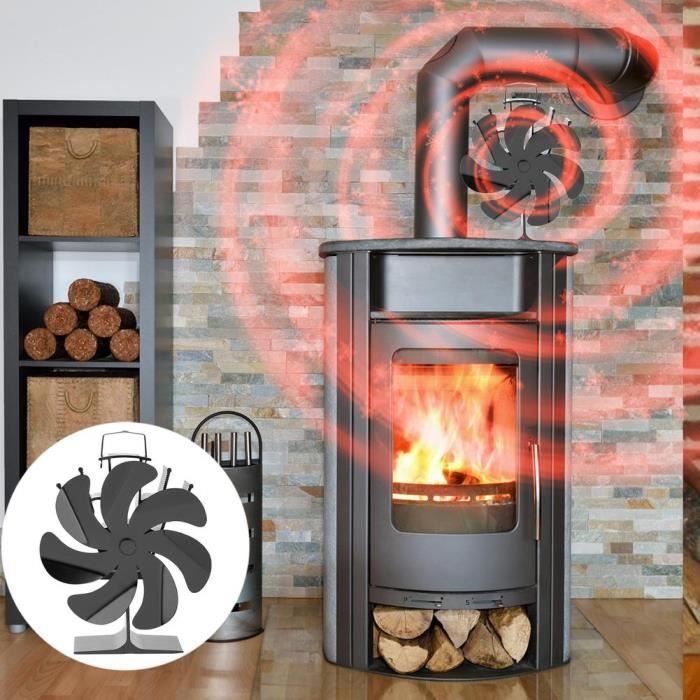 7 lames - Ventilateur de cheminée à 7 pales, poêle à bois, auto