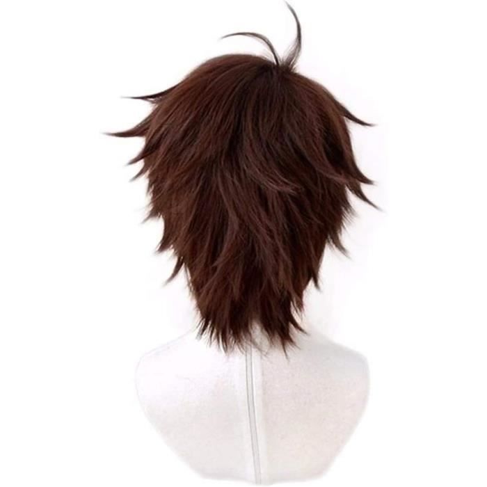 TEHIYOL Perruques Brunes Foncées pour Femmes, Perruque de Cheveux Synthétiques avec une Frange pour une Utilisation Quotidienne - Au quotidien