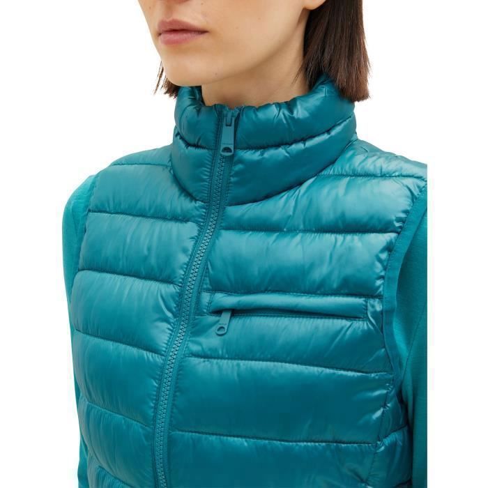 Doudoune matelassee sans manches Tom Tailor vert Turquoise Cdiscount Pret a Porter