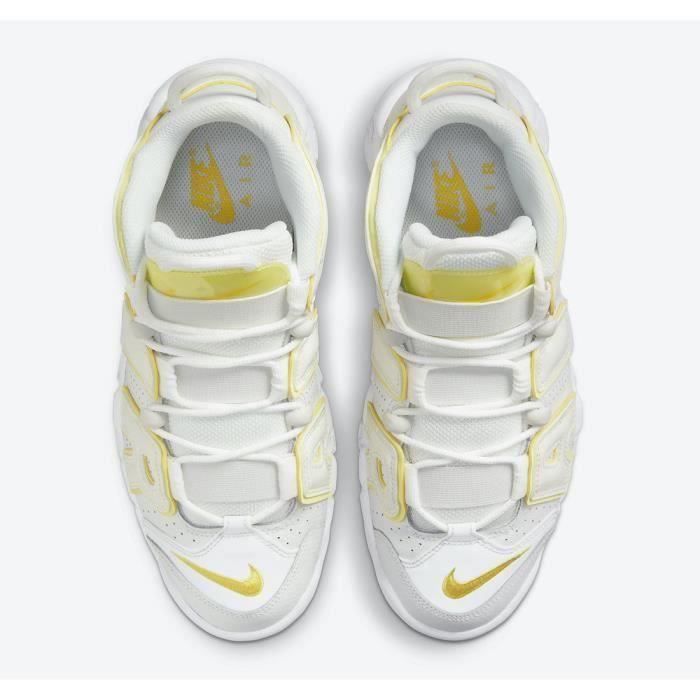Basket Nike Air More Uptempo 90 Blanc Jaune blanc Cdiscount Chaussures